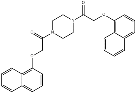 1,4-bis[(1-naphthyloxy)acetyl]piperazine Struktur