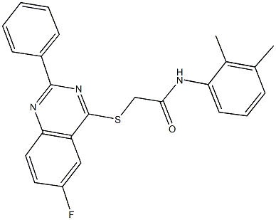 N-(2,3-dimethylphenyl)-2-[(6-fluoro-2-phenyl-4-quinazolinyl)sulfanyl]acetamide Struktur