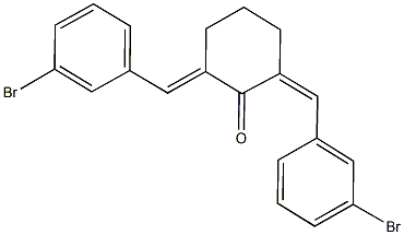 2,6-bis(3-bromobenzylidene)cyclohexanone Struktur