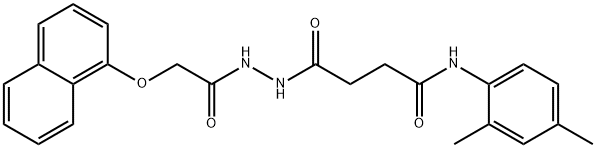 N-(2,4-dimethylphenyl)-4-{2-[(1-naphthyloxy)acetyl]hydrazino}-4-oxobutanamide Struktur