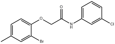 2-(2-bromo-4-methylphenoxy)-N-(3-chlorophenyl)acetamide Struktur