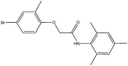 2-(4-bromo-2-methylphenoxy)-N-mesitylacetamide Struktur