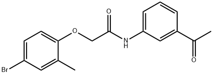 N-(3-acetylphenyl)-2-(4-bromo-2-methylphenoxy)acetamide Struktur