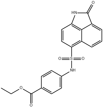 ethyl 4-{[(2-oxo-1,2-dihydrobenzo[cd]indol-6-yl)sulfonyl]amino}benzoate Struktur