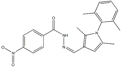 N'-{[1-(2,6-dimethylphenyl)-2,5-dimethyl-1H-pyrrol-3-yl]methylene}-4-nitrobenzohydrazide Struktur