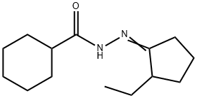 N'-(2-ethylcyclopentylidene)cyclohexanecarbohydrazide Struktur