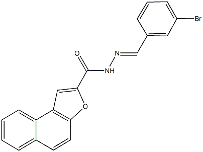 N'-(3-bromobenzylidene)naphtho[2,1-b]furan-2-carbohydrazide Struktur