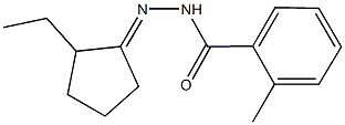 N'-(2-ethylcyclopentylidene)-2-methylbenzohydrazide Struktur