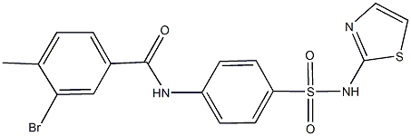 3-bromo-4-methyl-N-{4-[(1,3-thiazol-2-ylamino)sulfonyl]phenyl}benzamide Struktur