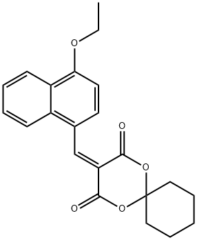 3-[(4-ethoxy-1-naphthyl)methylene]-1,5-dioxaspiro[5.5]undecane-2,4-dione Struktur