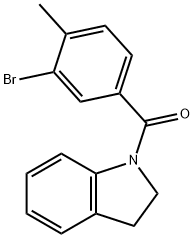 1-(3-bromo-4-methylbenzoyl)indoline Struktur