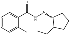 N'-(2-ethylcyclopentylidene)-2-iodobenzohydrazide Struktur