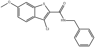 N-benzyl-3-chloro-6-methoxy-1-benzothiophene-2-carboxamide Struktur