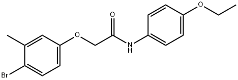 2-(4-bromo-3-methylphenoxy)-N-(4-ethoxyphenyl)acetamide Struktur