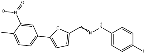 5-{3-nitro-4-methylphenyl}-2-furaldehyde (4-iodophenyl)hydrazone Struktur