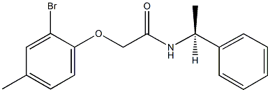 2-(2-bromo-4-methylphenoxy)-N-(1-phenylethyl)acetamide Struktur