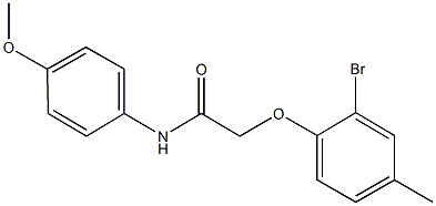 2-(2-bromo-4-methylphenoxy)-N-(4-methoxyphenyl)acetamide Struktur