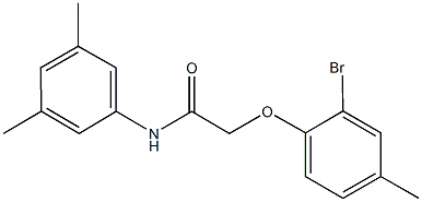 2-(2-bromo-4-methylphenoxy)-N-(3,5-dimethylphenyl)acetamide Struktur