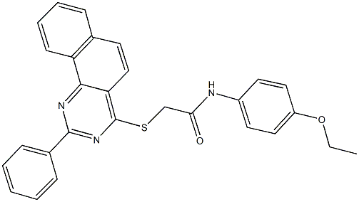 N-(4-ethoxyphenyl)-2-[(2-phenylbenzo[h]quinazolin-4-yl)sulfanyl]acetamide Struktur