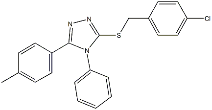 4-chlorobenzyl 5-(4-methylphenyl)-4-phenyl-4H-1,2,4-triazol-3-yl sulfide Struktur