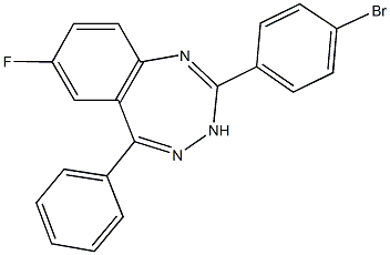 2-(4-bromophenyl)-7-fluoro-5-phenyl-3H-1,3,4-benzotriazepine Struktur