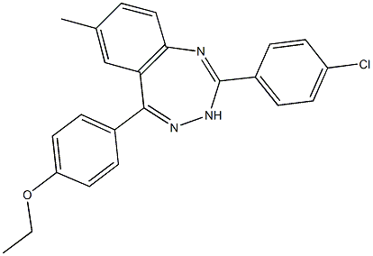 4-[2-(4-chlorophenyl)-7-methyl-3H-1,3,4-benzotriazepin-5-yl]phenyl ethyl ether Struktur