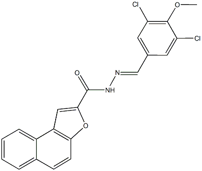 N'-(3,5-dichloro-4-methoxybenzylidene)naphtho[2,1-b]furan-2-carbohydrazide Struktur