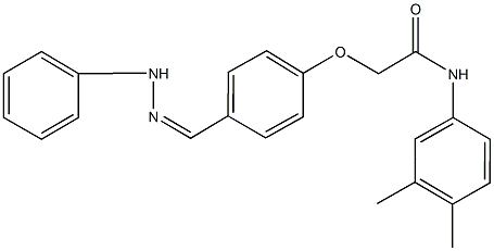 N-(3,4-dimethylphenyl)-2-[4-(2-phenylcarbohydrazonoyl)phenoxy]acetamide Struktur