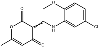 3-[(5-chloro-2-methoxyanilino)methylene]-6-methyl-2H-pyran-2,4(3H)-dione Struktur