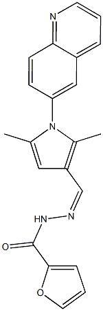 N'-{[2,5-dimethyl-1-(6-quinolinyl)-1H-pyrrol-3-yl]methylene}-2-furohydrazide Struktur