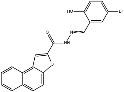 N'-(5-bromo-2-hydroxybenzylidene)naphtho[2,1-b]furan-2-carbohydrazide Struktur