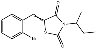 5-(2-bromobenzylidene)-3-sec-butyl-1,3-thiazolidine-2,4-dione Struktur