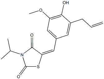 5-(3-allyl-4-hydroxy-5-methoxybenzylidene)-3-isopropyl-1,3-thiazolidine-2,4-dione Struktur