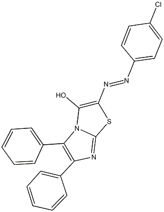 2-[(4-chlorophenyl)diazenyl]-5,6-diphenylimidazo[2,1-b][1,3]thiazol-3-ol Struktur