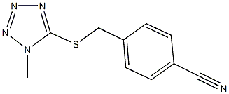 4-{[(1-methyl-1H-tetraazol-5-yl)sulfanyl]methyl}benzonitrile Struktur