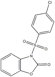 3-[(4-chlorophenyl)sulfonyl]-1,3-benzoxazol-2(3H)-one Struktur