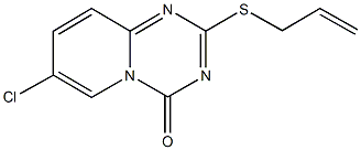 2-(allylsulfanyl)-7-chloro-4H-pyrido[1,2-a][1,3,5]triazin-4-one Struktur