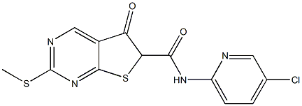 N-(5-chloro-2-pyridinyl)-2-(methylsulfanyl)-5-oxo-5,6-dihydrothieno[2,3-d]pyrimidine-6-carboxamide Struktur