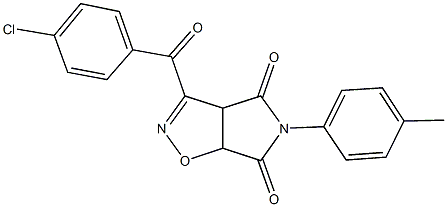 3-(4-chlorobenzoyl)-5-(4-methylphenyl)-3aH-pyrrolo[3,4-d]isoxazole-4,6(5H,6aH)-dione Struktur