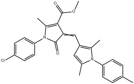 methyl 1-(4-chlorophenyl)-4-{[2,5-dimethyl-1-(4-methylphenyl)-1H-pyrrol-3-yl]methylene}-2-methyl-5-oxo-4,5-dihydro-1H-pyrrole-3-carboxylate Struktur