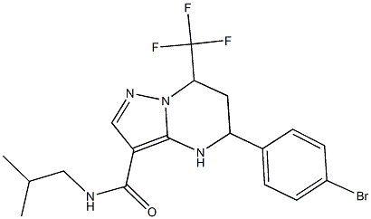 5-(4-bromophenyl)-N-isobutyl-7-(trifluoromethyl)-4,5,6,7-tetrahydropyrazolo[1,5-a]pyrimidine-3-carboxamide Struktur