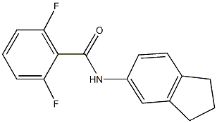 N-(2,3-dihydro-1H-inden-5-yl)-2,6-difluorobenzamide Struktur