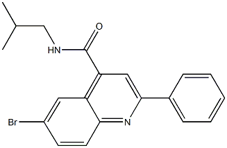 6-bromo-N-isobutyl-2-phenyl-4-quinolinecarboxamide Struktur