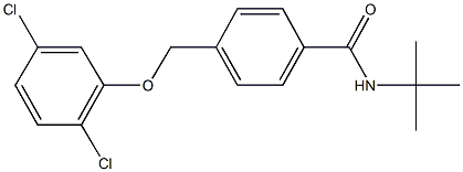 N-(tert-butyl)-4-[(2,5-dichlorophenoxy)methyl]benzamide Struktur