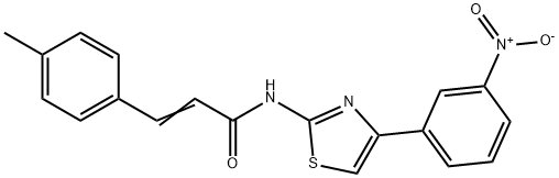 N-(4-{3-nitrophenyl}-1,3-thiazol-2-yl)-3-(4-methylphenyl)acrylamide Struktur