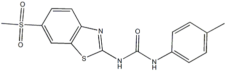 N-(4-methylphenyl)-N'-[6-(methylsulfonyl)-1,3-benzothiazol-2-yl]urea Struktur