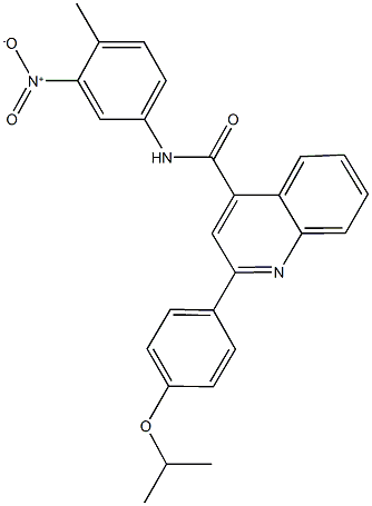 N-{3-nitro-4-methylphenyl}-2-(4-isopropoxyphenyl)-4-quinolinecarboxamide Struktur