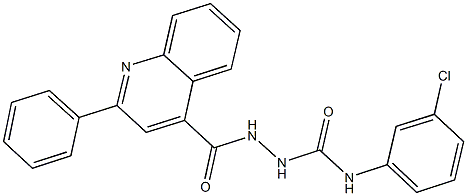 N-(3-chlorophenyl)-2-[(2-phenyl-4-quinolinyl)carbonyl]hydrazinecarboxamide Struktur