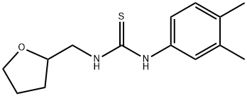 N-(3,4-dimethylphenyl)-N'-(tetrahydro-2-furanylmethyl)thiourea Struktur