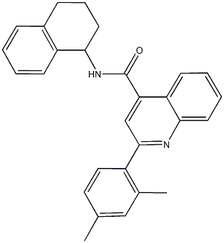 2-(2,4-dimethylphenyl)-N-(1,2,3,4-tetrahydro-1-naphthalenyl)-4-quinolinecarboxamide Struktur